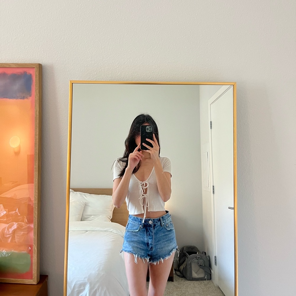 Aritzia Wilfred Free Only Tie-Front T-Shirt